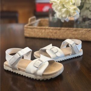 Cat & Jack White Sandals with Adjustable Straps and Cushioned Footbed